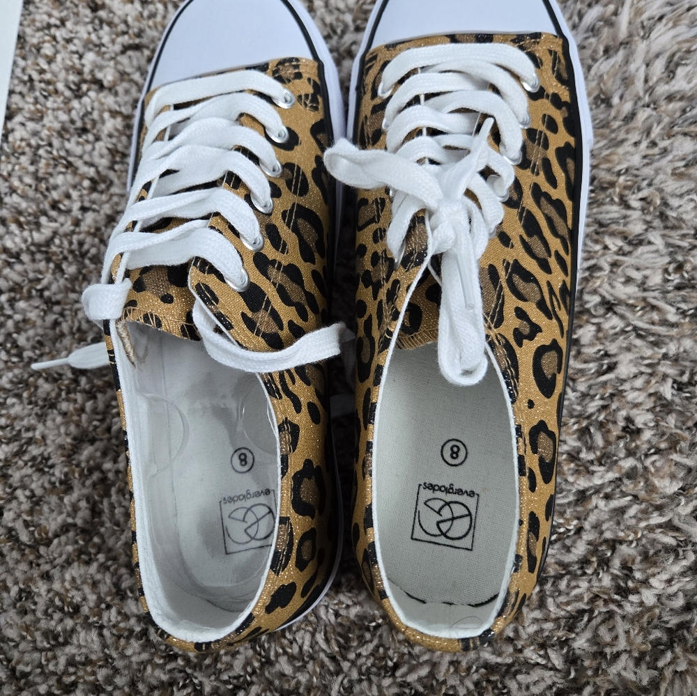 Leopard Print Canvas Sneakers
